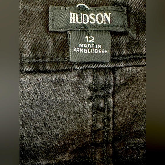 Hudson Kids Washed Black High Rise Straight Jeans Non Wear-Thru Distressing NWT - Picture 8 of 13